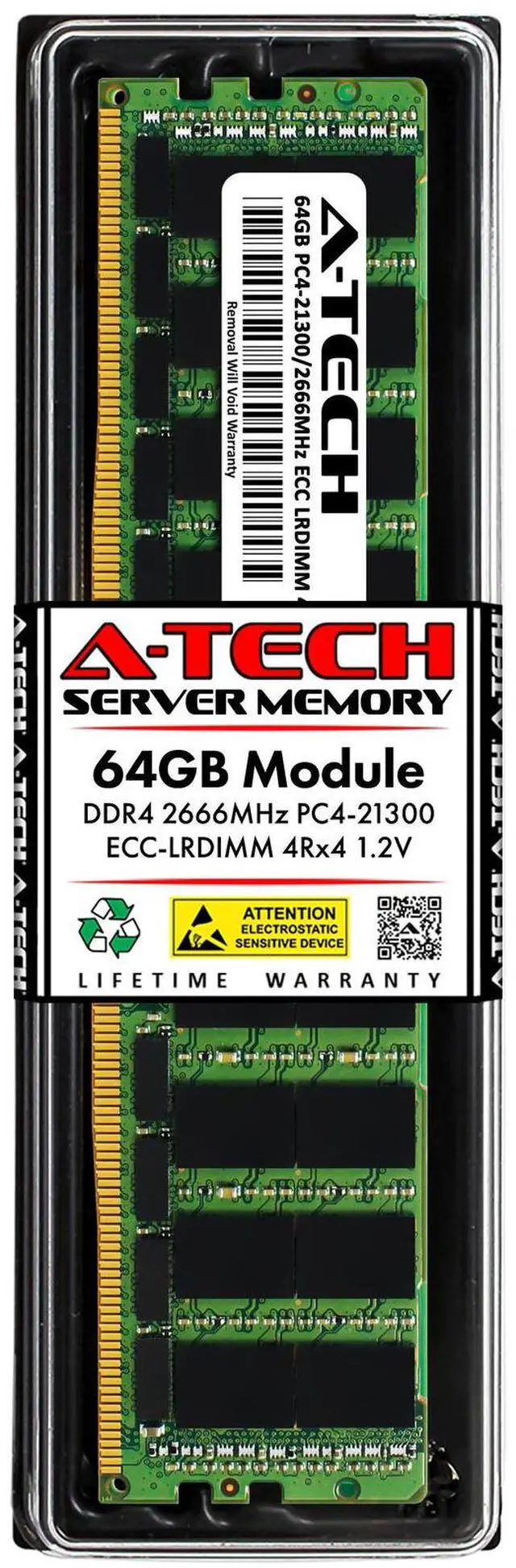 Main image of 64GB 4Rx4 PC4-2666 LRDIMM ASUS RS500-E8-RS4 RS700-E8-RS4 RS700-E8-RS8 Memory RAM