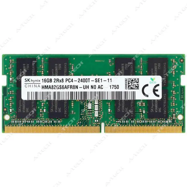 Main image of Hynix 16GB DDR4 2400MHz PC4-19200 2Rx8 SODIMM Laptop Memory RAM HMA82GS6AFR8N-UH