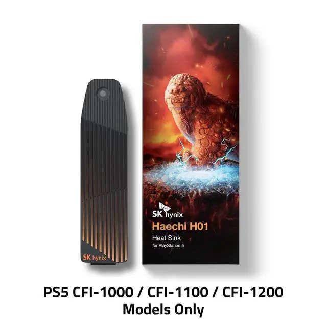 Alt view image 2 of 6 - SK hynix Haechi H01 NVMe M.2 SSD Heatsink for PS5 CFI-1000 SKHAH1-0000-L1-LO00 - OEM
