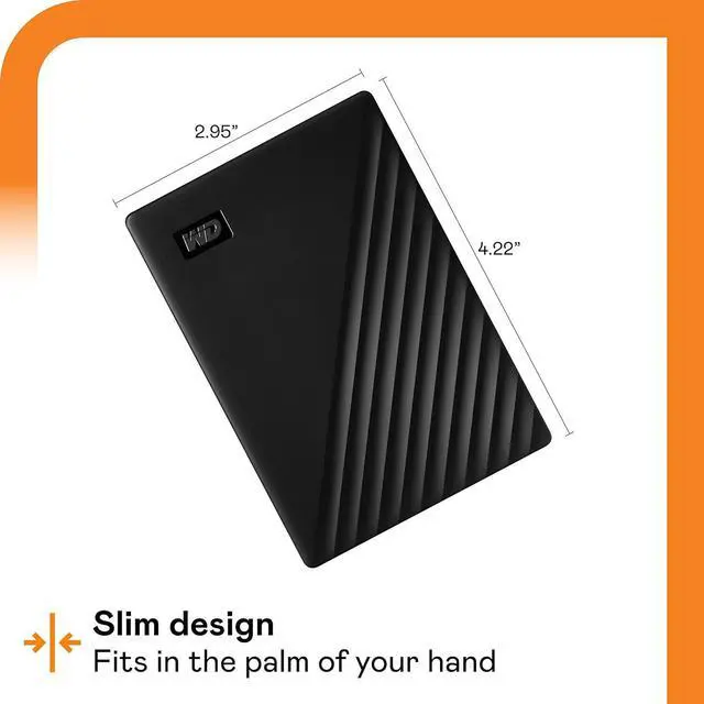 Alt view image 3 of 6 - WD 2TB My Passport Portable External Hard Drive (Black) WDBYVG0020BBK-WESN