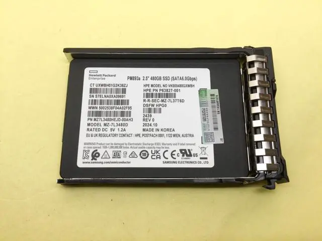 Alt view image 2 of 7 - P40497-B21 HPE 480GB SATA 6G READ INTENSIVE SFF BC MV SSD P41522-001