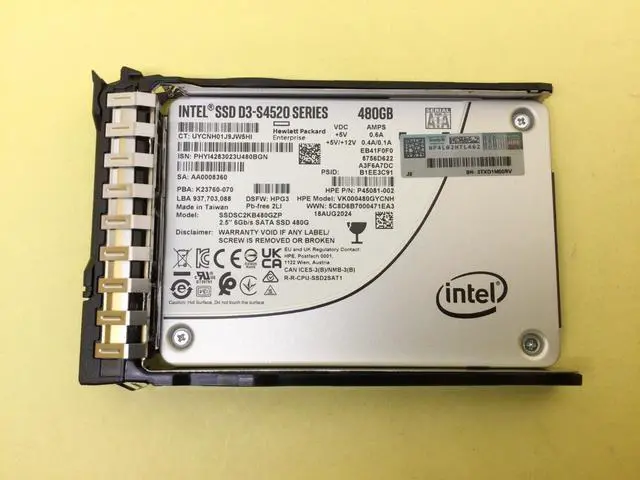 Alt view image 6 of 7 - P40497-B21 HPE 480GB SATA 6G READ INTENSIVE SFF BC MV SSD P41522-001