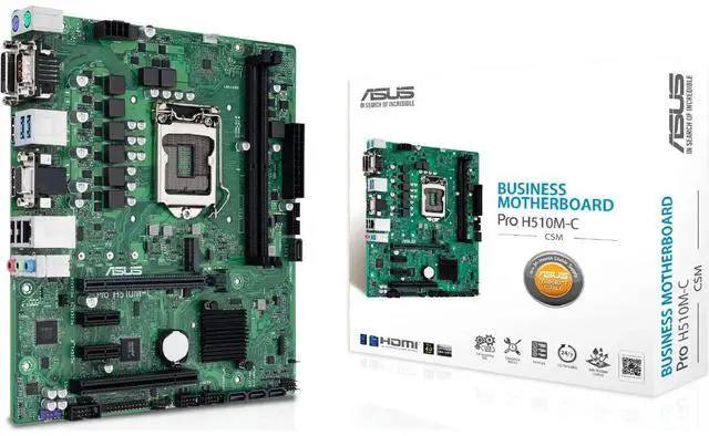 Main image of ASUS Pro-H510M-CT/CSM LGA1200 (Intel 10th&11th Gen) mATX Motherboard - OEM