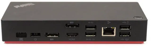 Alt view image 6 of 7 - Lenovo ThinkPad Universal USB-C Dock 40AY Laptop PC Docking Station 40AY0090US