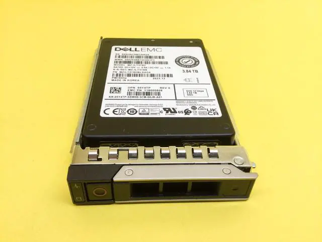 Alt view image 3 of 3 - (NOT FOR HOME PC!) 5Y4TP DELL Compellent 3.84TB SAS 12Gbps RI 2.5'' 512e SSD 05Y4TP MZ-ILT3T8B