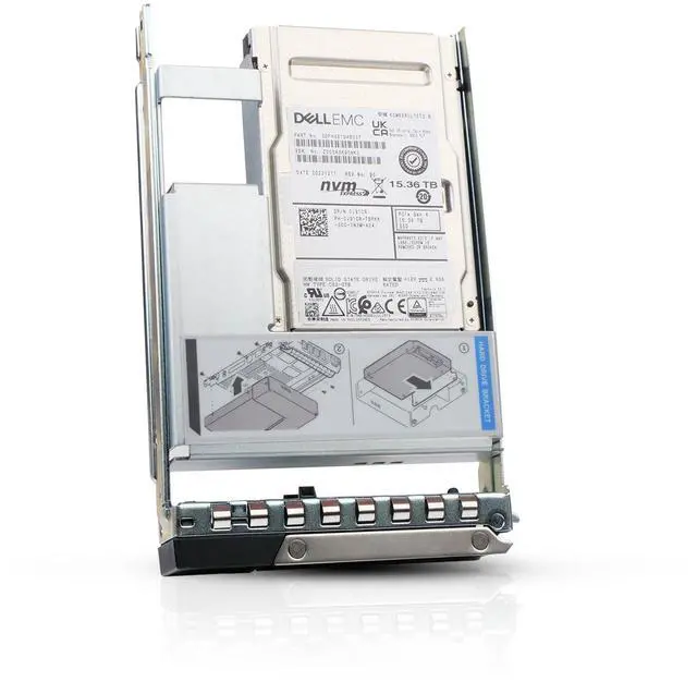 Main image of Dell 15.36TB PCIe Gen 4.0 x4 8GB/s 3D TLC U.3 NVMe 3.5" SSD 0J91CR G16 Hybrid - OEM