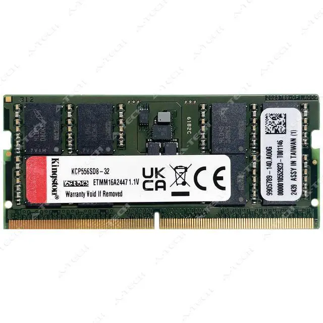 Main image of Kingston 32GB DDR5 5600 MHz PC5-44800 2Rx8 SODIMM Laptop Memory RAM KCP556SD8-32