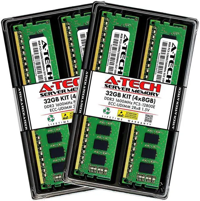 Main image of (NOT FOR HOME PC!) 32GB 4x 8GB PC3-12800E ECC UDIMM Synology DiskStation DS3615xs Memory RAM