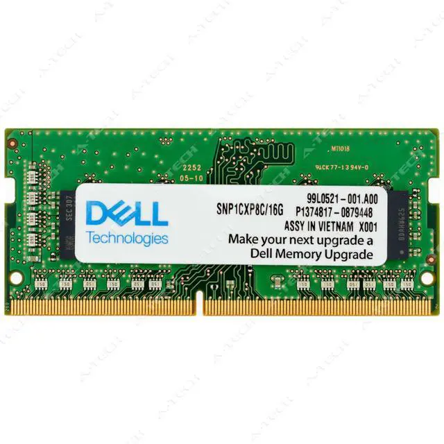 Main image of Dell 16GB DDR4-3200 SODIMM SNP1CXP8C/16G AB371022 1CXP8 01CXP8 Laptop Memory RAM