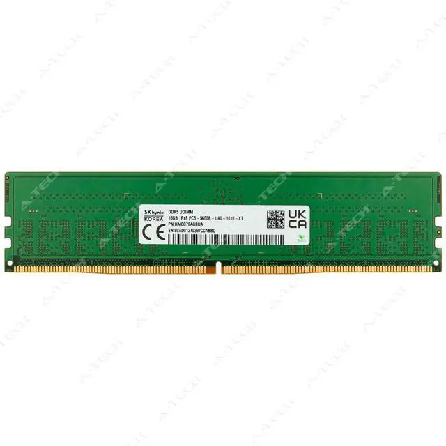 Main image of Hynix 16GB DDR5 5600 MHz PC5-44800 Non-ECC DIMM Desktop Memory RAM (HMCG78AGBUA)
