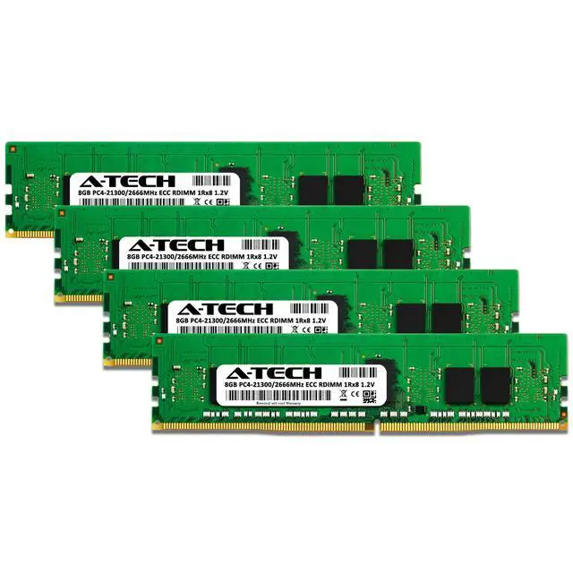 Alt view image 2 of 2 - 32GB 4x 8GB PC4-2666 RDIMM Dell PowerEdge R730XL R640 R730xd R740 Memory RAM
