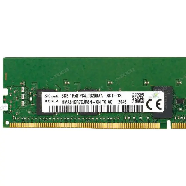 Alt view image 2 of 4 - (NOT FOR HOME PC!) Hynix 8GB 1Rx8 PC4-3200 RDIMM DDR4-25600 ECC REG Registered Server Memory RAM 1x