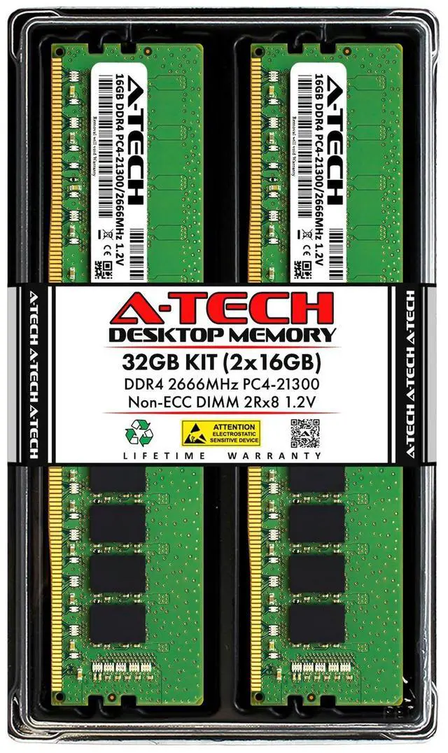 Main image of 32GB 2x 16GB DDR4-2666 Dell OptiPlex 3060 SFF 5060 SFF 7060 SFF Memory RAM