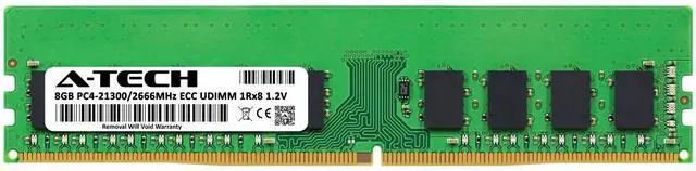 Alt view image 2 of 7 - (NOT FOR HOME PC!) 8GB DDR4 2666 ECC UDIMM Micron MTA9ASF1G72AZ-2G6E1 Equivalent Server Memory RAM