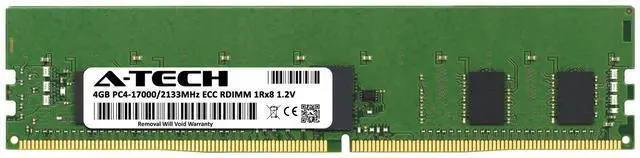 Alt view image 2 of 4 - (NOT FOR HOME PC!) A-Tech 4GB 1Rx8 PC4-17000R RDIMM DDR4 2133 MHz ECC Registered Server Memory RAM