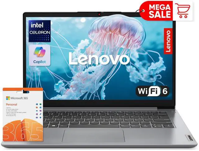 Main image of 2026 Lenovo IdeaPad Laptop Computer 14" Slim Intel CPU, 12GB RAM & 640GB Storage