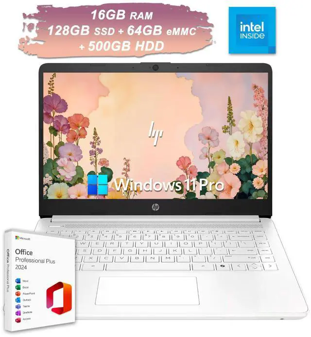 Main image of 2026 HP Slim Laptop Computer 14 Intel CPU 16GB RAM 692GB Storage Office 2024 Pro