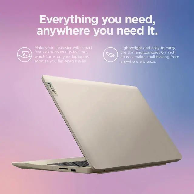 Alt view image 6 of 7 - Lenovo IdeaPad Laptop 15 6-Core Ryzen 5 8GB RAM 256GB SSD Backlit Office Pro