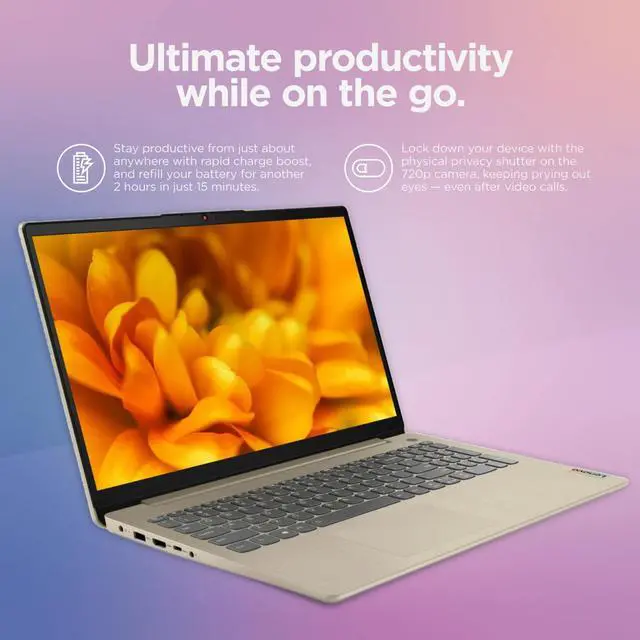 Alt view image 5 of 7 - Lenovo IdeaPad Laptop 15 6-Core Ryzen 5 8GB RAM 256GB SSD Backlit Office Pro