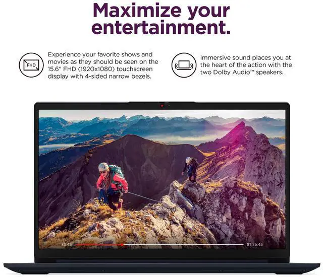 Alt view image 4 of 7 - Lenovo IdeaPad Laptop 15.6" FHD Touch AMD Ryzen 5, 8GB RAM 512GB SSD, Win 11 Pro