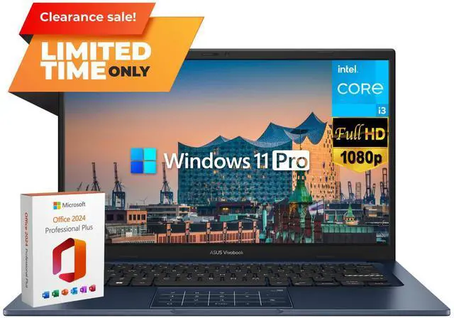 Main image of 2026 ASUS Vivobook Laptop 14" FHD 6-Core Intel i3 16GB RAM 1TB SSD Win 11 Pro