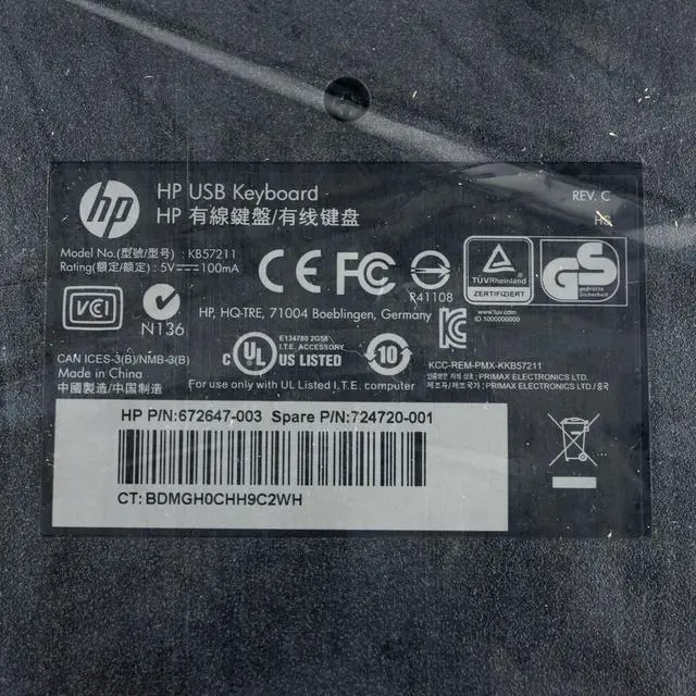 Alt view image 7 of 7 - Lot of 3 HP KU-1156 Black USB Wired 104-Key Standard Desktop Keyboard 672647-003