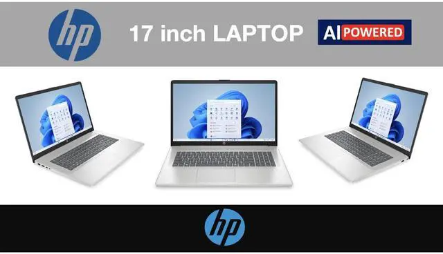 Alt view image 4 of 5 - HP AI Powered 17.3" FHD IPS Intel Ultra 7 255U 16GB DDR5 256GB SSD Win11S Laptop