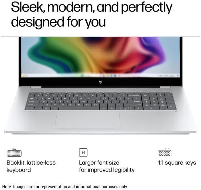 Alt view image 3 of 4 - HP OmniBook X AI 17.3" Touch IPS FHD Intel Ultra 7 258V 32GB 2TB SSD W11H Laptop