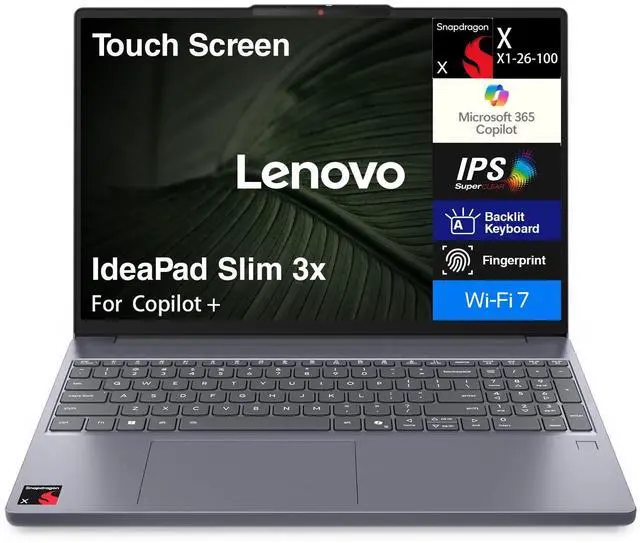 Main image of Lenovo IdeaPad Slim 3x 15.3" Touch Snapdragon X X1-26-100 16GB 256GB SSD W11H