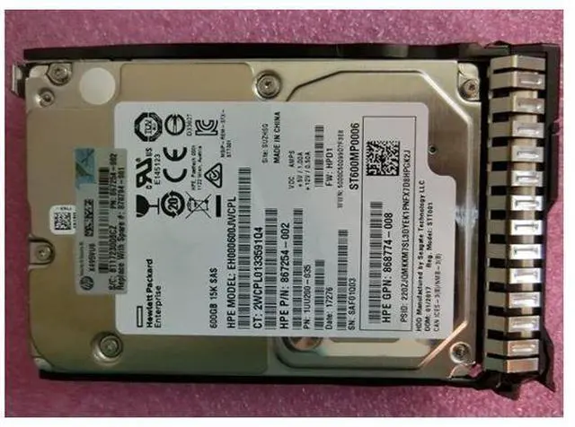 Main image of (NOT FOR HOME PC!) - 870794-001 - HP 600GB 12G 15K SFF SAS ENT SC