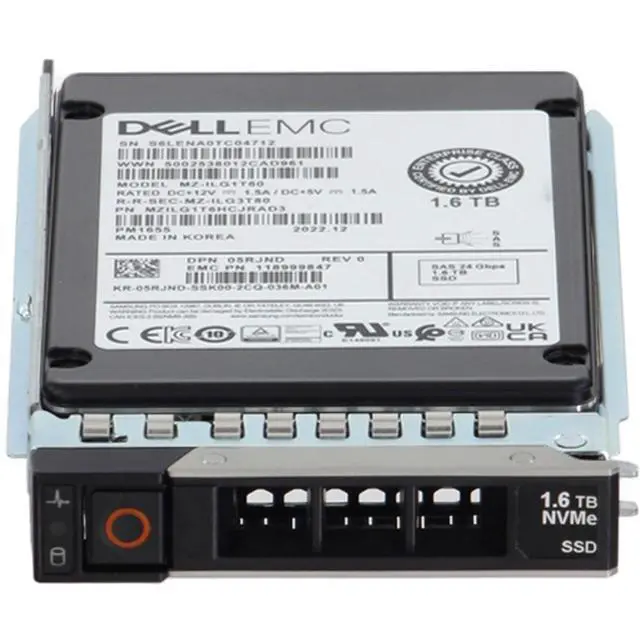 Alt view image 2 of 7 - (NOT FOR HOME PC!) Dell 1.6TB 24Gbps SAS MU TLC 2.5 SSD PM1655 (5RJND)