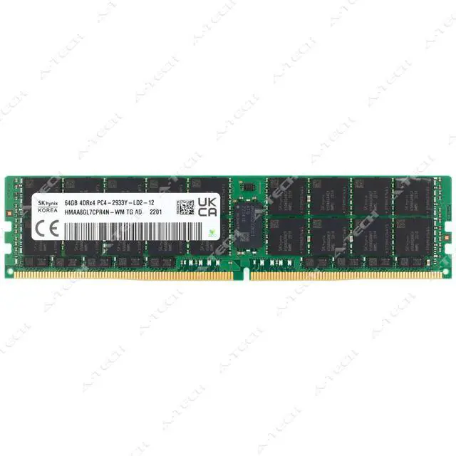 Alt view image 2 of 3 - (NOT FOR HOME PC!) Hynix 64GB DDR4 2933 MHz PC4-23400 ECC LRDIMM Server Memory RAM HMAA8GL7CPR4N-WM