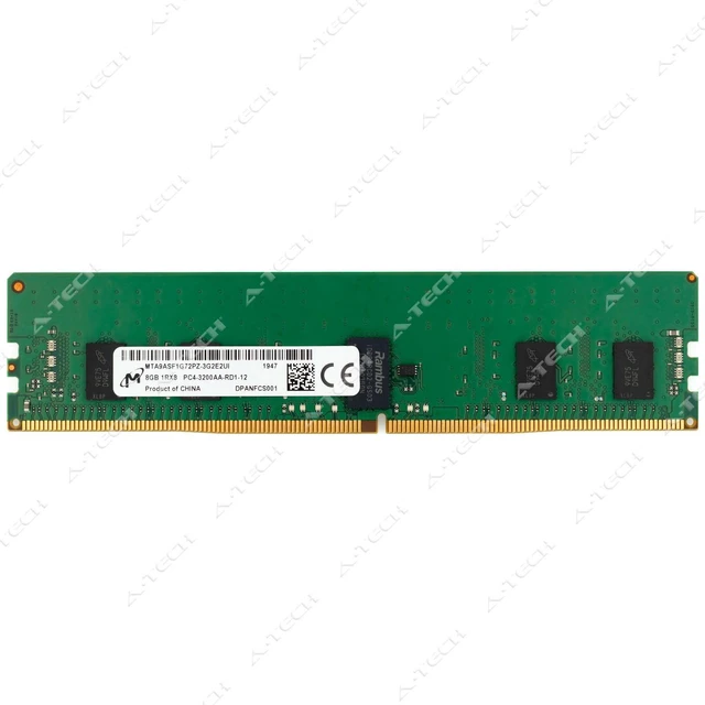Main image of (NOT FOR HOME PC!) Micron 8GB DDR4-3200 PC4-25600 ECC RDIMM Server Memory RAM MTA9ASF1G72PZ-3G2E2