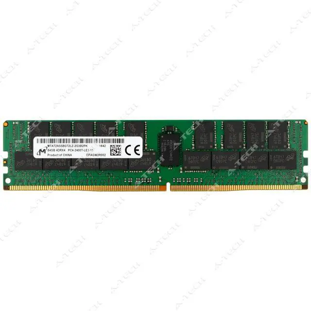 Main image of (NOT FOR HOME PC!) Micron 64GB DDR4 2400 MHz ECC LRDIMM Server Memory RAM (MTA72ASS8G72LZ-2G3B2) 1x