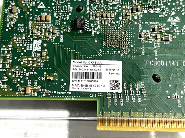 Alt view image 4 of 4 - MCX4111A-ACAT MELLANOX CONNECTX-4 LX 25GBE SINGLE-PORT SFP28 PCI-E CARD CX4111A