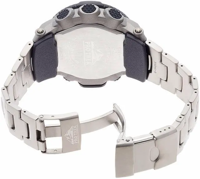 Alt view image 2 of 2 - Casio Pro Trek Men's Tough Solar Silver-Tone Titanium Band 56mm Watch PRW3500T-7