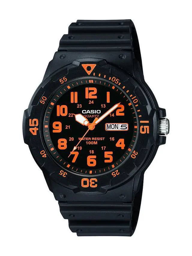 Main image of Casio Men's Quartz Rotary Bezel Day-Date Indicator 44mm Watch MRW200H-4BV