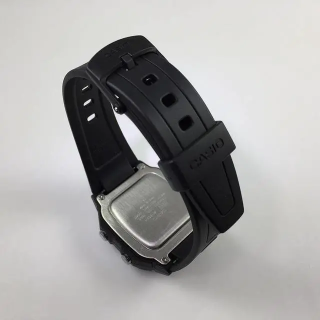 Alt view image 3 of 4 - Casio Men's Quartz Black Resin 10-Year Battery 37mm Digital Watch W800H-1AV