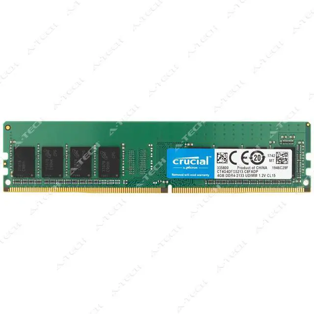 Main image of Crucial 4GB DDR4 2133 MHz PC4-17000 1Rx8 DIMM Desktop Memory RAM (CT4G4DFS8213)