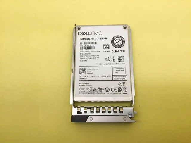 Alt view image 2 of 3 - (NOT FOR HOME PC!) FP1KF Dell 3.84TB SAS 12Gbps Read Intensive 512e 2.5'' SSD WUSTVA138BSS200
