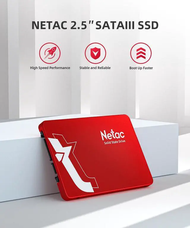 Main image of Netac 120GB SSD 3D NAND 2.5'' SATA III 6GB/s Internal Solid State Drive 500MB/s