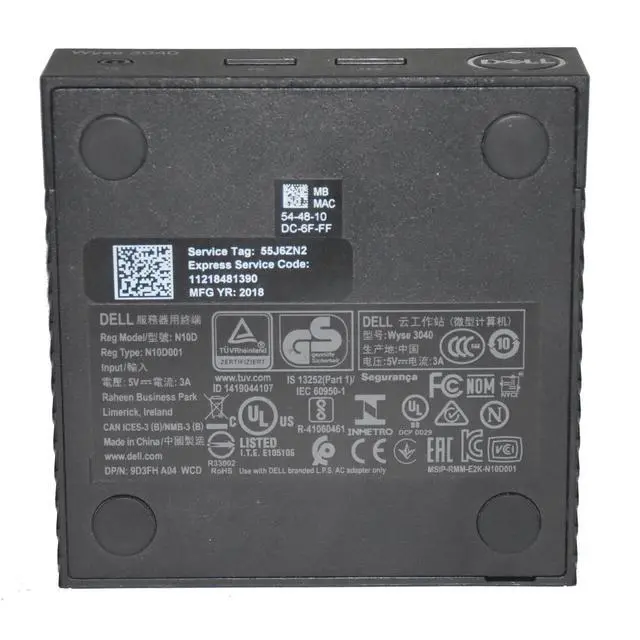 Alt view image 7 of 7 - Dell Wyse 3040 N10D Thin Client Atom x5-Z8350 2GB Ram 8GB SSD ThinOS 5MXMG