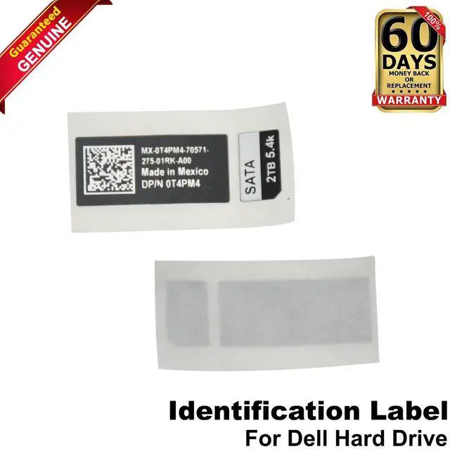 Main image of Lot 100 Dell 2TB 5.4k SATA 3Gb/s Hard Drive Label Identifier sticker Only T4PM4