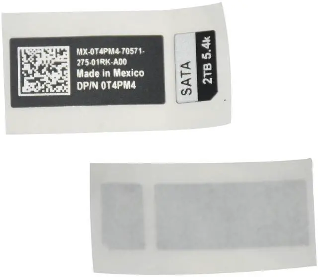 Alt view image 2 of 4 - Lot 100 Dell 2TB 5.4k SATA 3Gb/s Hard Drive Label Identifier sticker Only T4PM4
