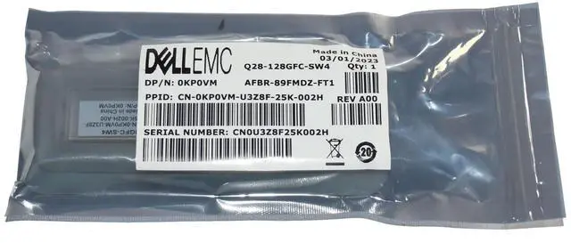 Alt view image 2 of 7 - Dell AFBR-89FMDZ-FT1 100Gb QSFP28 Transceiver 128GFC MMF MPO-12 850nm SW KP0VM