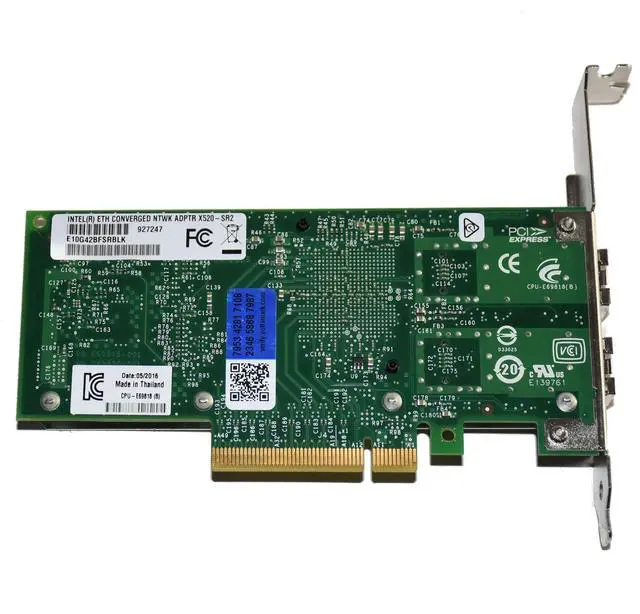 Alt view image 6 of 7 - Yottamark Intel X520-SR2 10GbE 2-Port SFP+ Network Adapter CNA E10G42BFSRBLK