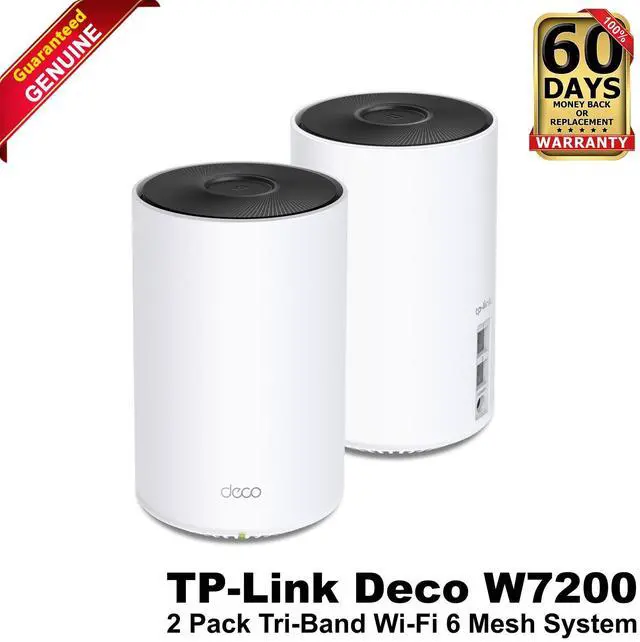 Main image of TP-Link Deco W7200 Tri-Band WiFi 6 Mesh System AX6600 2-Pack 5500 sq ft - OEM