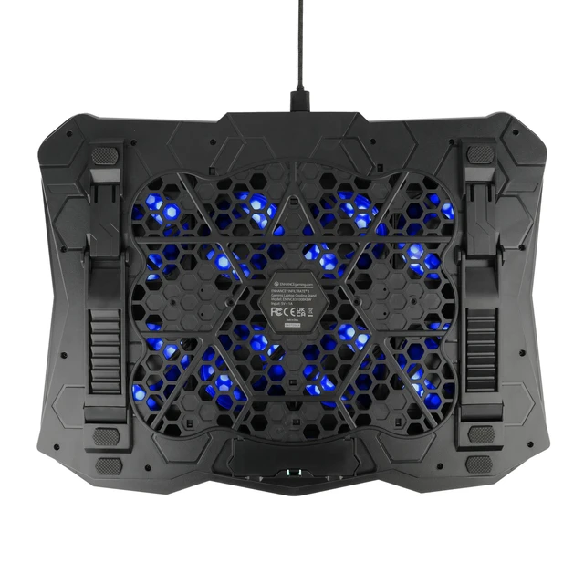 Alt view image 6 of 7 - ENHANCE Infiltrate 3 RGB Gaming Laptop Cooler - 8 Fans, USB Hub, 13-17.3"