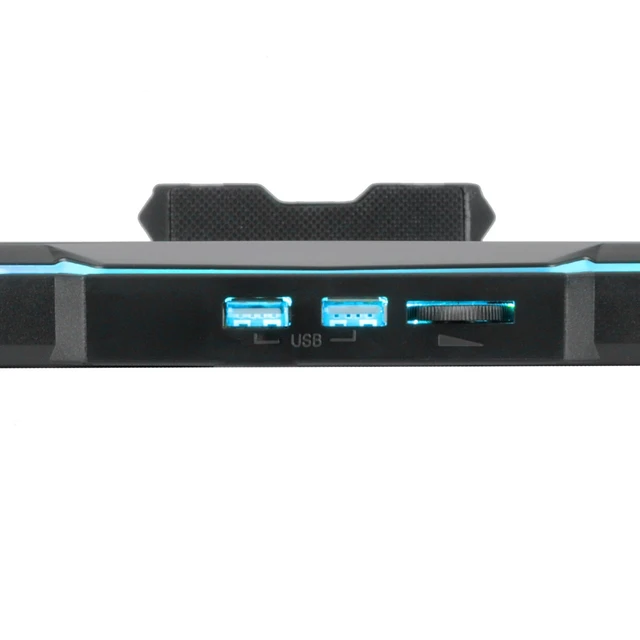 Alt view image 7 of 7 - ENHANCE Infiltrate 3 RGB Gaming Laptop Cooler - 8 Fans, USB Hub, 13-17.3"