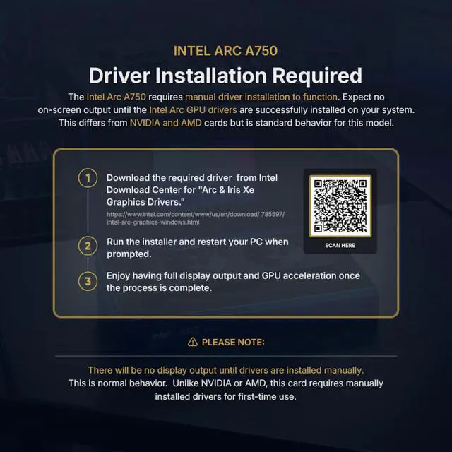Alt view image 3 of 7 - Intel ARC A750 Limited Edition 8GB GDDR6 PCIe 4.0 Graphic Card - 21P02J00BA